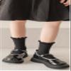 Xiyadun 6 Pairs Infant Baby Turn Cuff Ruffle Edge Ankle Black Socks Girls(3-9 Months, Ruffle Black) view 3