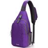 G4Free Sling Bag RFID Blocking Sling Backpack Crossbody Chest Bag Daypack for Hiking Travel(Purple) view 1