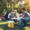 AHB Folding Camping Picnic Table with Storage Organizer, Portable Foldable Aluminum Lightweight Adjustable Camp Table for Outdoor, Camping view 2