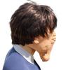 MOOBOM Funny Double Chin Latex Head Mask Halloween Custom Party Role-playing Props Mask-Latex Full Head-Hair Orange Adult Size Novelty Rubber Head Mask for Carnival Masquerade Party Prank Decor view 4