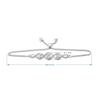 Jewelili Sterling Silver 4MM and 5mm Round Created White Sapphire Bolo Bracelet view 4