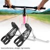 Keenso CNC V Brake Handle Lever, Mountain Aluminum Alloy Brake Lever Cycling Accessory for Folding Road Bike/Mountain Bike(Black Silver) view 4