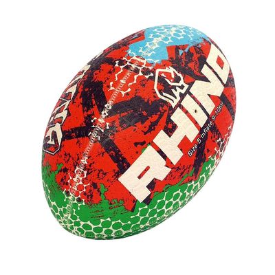Rhino Unisex's Graffiti Ball Rugby, Red Blue, 5