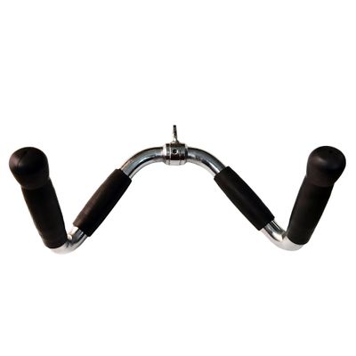 qibylift Barbell Cable Attachment For Cable Machines,Lat Pull Down Cable Machine Attachments,Tricep Press Down Bar,Revolving Straight Curl Pulldown Bar with Rotating & Rubber Handle Grips(M)