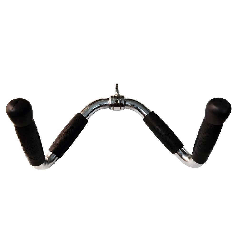 qibylift Barbell Cable Attachment For Cable Machines,Lat Pull Down Cable Machine Attachments,Tricep Press Down Bar,Revolving Straight Curl Pulldown Bar with Rotating & Rubber Handle Grips(M)