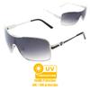 Khan Wrap Around Shield Aviator One Piece Gradient Lens Sunglasses (Black & Yellow Frame, Black Gradient Lens) view 2