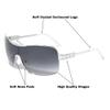 Khan Wrap Around Shield Aviator One Piece Gradient Lens Sunglasses (Black & Yellow Frame, Black Gradient Lens) view 4