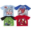 Marvel Avengers Little Boys' 4-Pack Short Sleeve T-Shirts Blue Grey 7-8 view 1