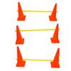 Trademark Innovations Agility Cone Hurdle Pole Set Training Equipment, Yellow view 1