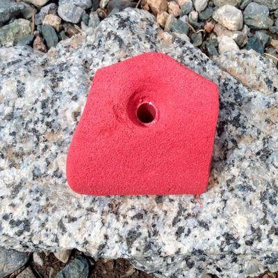 Single Handed Jug Polyurethane Bolt-On Rock Climbing Wall Hand Hold (Red)