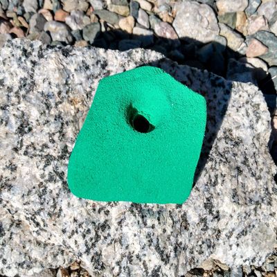 Single Handed Jug Polyurethane Bolt-On Rock Climbing Wall Hand Hold (Green)