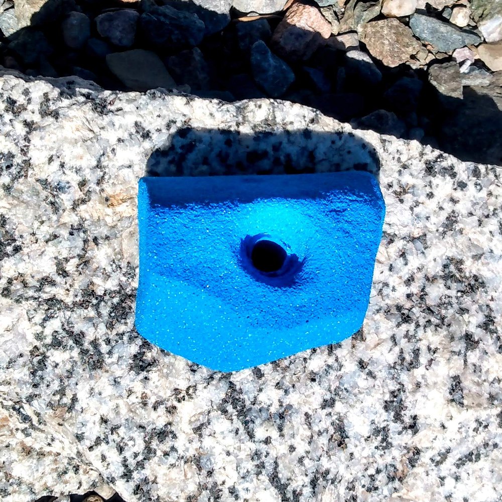 Single Handed Jug Polyurethane Bolt-On Rock Climbing Wall Hand Hold (Blue)