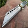 TACTICAL GEARZ Damascus Pocket Knife for EDC, Solid Titanium Handle, 67 Multi-Layered Damascus Steel VG10 Tanto Blade (Onyx XT Gold/Blue) view 2