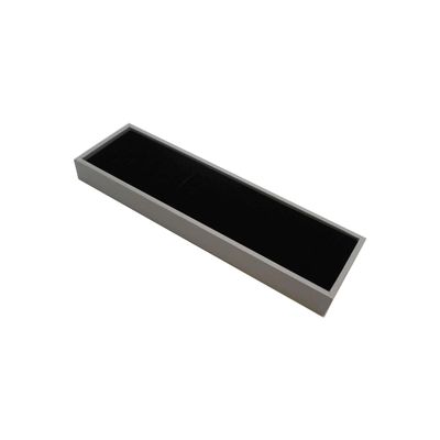 1 Qty Deluxe Midnight Black 16 Slot Bangle Foam Insert with Seal-Grey Leatherette Display Tray - Showcase/Travel/Jewelry Cases - 6 Colors - Standard Size 15" x 4.5" x 1.5" - N'icePackaging