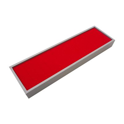 1 Qty Deluxe Scarlet Red 16 Slot Bangle Foam Insert with Seal-Grey Leatherette Display Tray - Showcase/Travel/Jewelry Cases - 6 Colors - Standard Size 15" x 4.5" x 1.5" - N'icePackaging