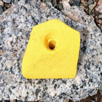 Single Handed Jug Polyurethane Bolt-On Rock Climbing Wall Hand Hold (Yellow)