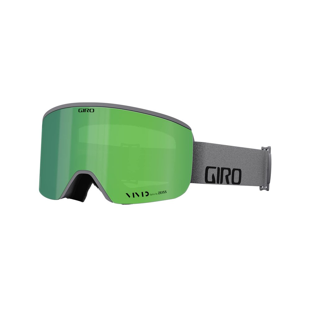 Giro Axis Snow Goggle - Grey Wordmark Strap with VIVID Emerald/VIVID Infrared Lenses