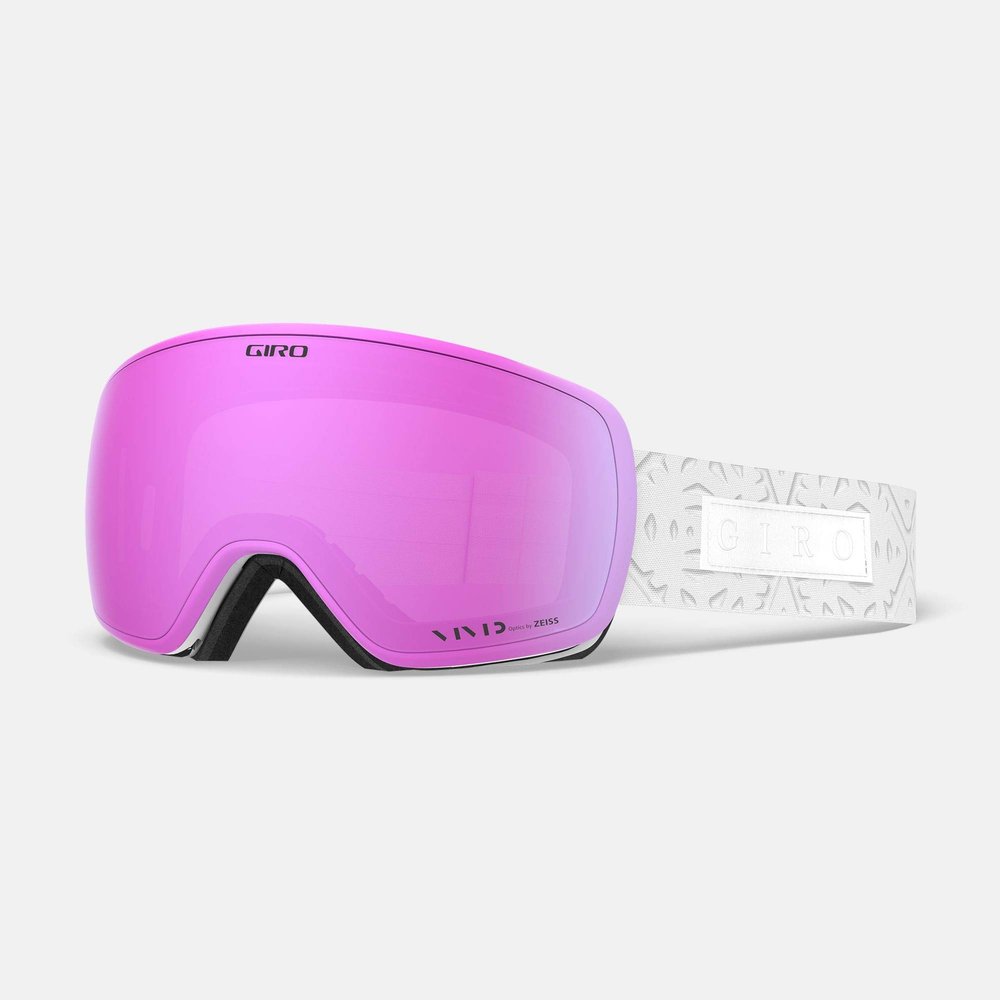 Giro Eave Womens Snow Goggles - White Flake Strap with Vivid Pink/Vivid Infrared Lenses