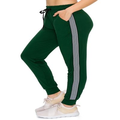 ALWAYS Women Drawstrings Jogger Sweatpants - Super Light Skinny Fit Premium Soft Stretch Pockets Track Pants Hunter Green XL