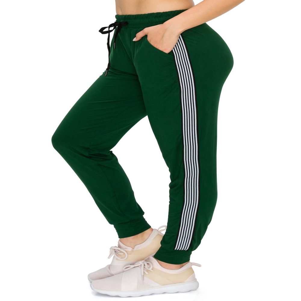 ALWAYS Women Drawstrings Jogger Sweatpants - Super Light Skinny Fit Premium Soft Stretch Pockets Track Pants Hunter Green XL
