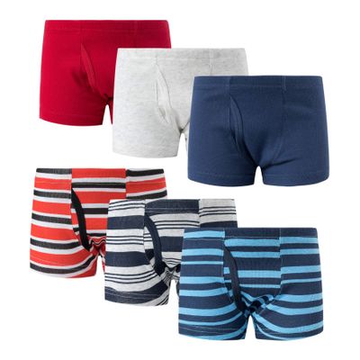 Family Feeling 6 Packs Little Boys' Cotton Boxer Brief Underwear Size 4T