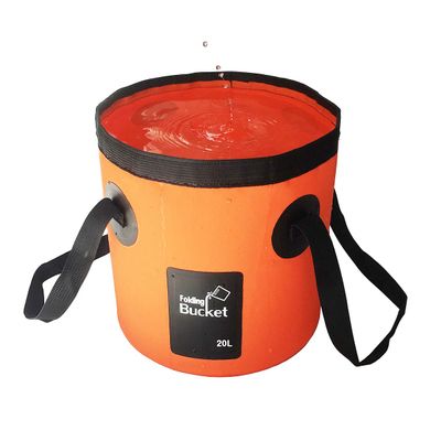 Sunglow Collapsible 5 Gallon Multifunctional Portable Fishing Bucket - Wash Basin Folding Bucket - Water Container for Fishing, Camping, Gardening (20L/5 Gallon (Orange))