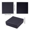 BENECREAT 8 Pack Black Cardboard Jewelry Ring Boxes 4.7x4.7x1.6 Kraft Paper Box Square Gift Box with Sponge for Bracelet Rings Storage and Display view 2