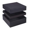 BENECREAT 8 Pack Black Cardboard Jewelry Ring Boxes 4.7x4.7x1.6 Kraft Paper Box Square Gift Box with Sponge for Bracelet Rings Storage and Display view 4