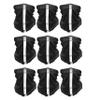 9 Pcs Reflective Bandana Face Mask hi vis Neck Gaiter for men women, Scarf Headbands Balaclava Headwear Tube Windproof Seamless Face Cover Black view 1