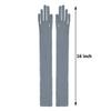 TSSOE Women Adult Sexy Mesh See Through Full Finger Long Gloves Sheer Opera Gloves Party Fancy Costume Accessory Grey Mesh One Size view 4