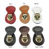 Youngy Faux Leather Magnetic Button Lock Bag Snap Closure Buckle Clasp DIY Replacement - Black view 2