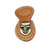 Youngy Faux Leather Magnetic Button Lock Bag Snap Closure Buckle Clasp DIY Replacement - Black view 3