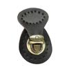 Youngy Faux Leather Magnetic Button Lock Bag Snap Closure Buckle Clasp DIY Replacement - Black view 4