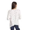 Skinnygirl Women's Lanie Sharkbite Long Sleeve Top, Animal Trace Antique Olive, Small view 3