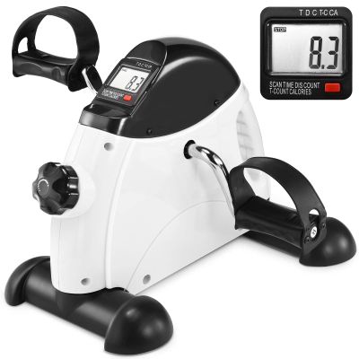 CEWINO Under Desk Bike Pedal ExerciserMini Exercise BikePortable Foot Peddler Desk Bike for Physical Therapy Leg and Arm ExercisersAdjustable Sitting Pedal Exerciser for Elderly Men Women