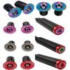 1 Pair Aluminum Bike Handlebar End Plugs, Expanding Locking Bar End Caps for Road Bike Mountain Bike MTB BMX Fixie, Bar End for Handlebar Grip (Rainbow) view 3