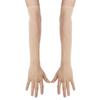 TSSOE Women Adult Sexy Mesh See Through Full Finger Long Gloves Sheer Opera Gloves Party Fancy Costume Accessory Nude Mesh One Size view 2