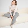 PEHMEA Women's Winter Sherpa Lined Pants Fleece Warm Joggers Sweatpants Workout Athletic Pant (Light Grey, X-Small) view 2