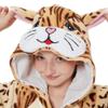 ACOGNA Cat Onesie Kids Animal Girls Costume Pajama Holiday Halloween Christmas Fleece Sleepwear Cosplay Suit, 140 view 1