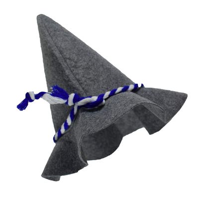 Adult Hillbilly Hobo Scarecrow Oktoberfest Grey Peasant Hat