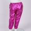 Kaerm Kids Girls Metallic Hip Hop Street Dance Leggings Trousers Workout Sports Active Jogger Pants Performance Rose_Red 8 view 4