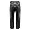 Kaerm Kids Girls Metallic Hip Hop Street Dance Leggings Trousers Workout Sports Active Jogger Pants Performance Black 6 view 2