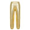 Kaerm Kids Girls Metallic Hip Hop Street Dance Leggings Trousers Workout Sports Active Jogger Pants Performance Gold 6 view 1