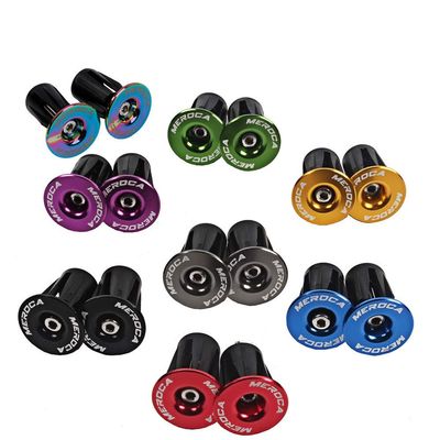 1 Pair Aluminum Bike Handlebar End Plugs, Expanding Locking Bar End Caps for Road Bike Mountain Bike MTB BMX Fixie, Bar End for Rubber Sponge Aluminum Handlebar Grip (Gray)