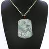 3.1" China Certified Grade A Nature Jadeite Jade Auspicious Dragon Hand Carved Necklace Pendant 2155 view 2