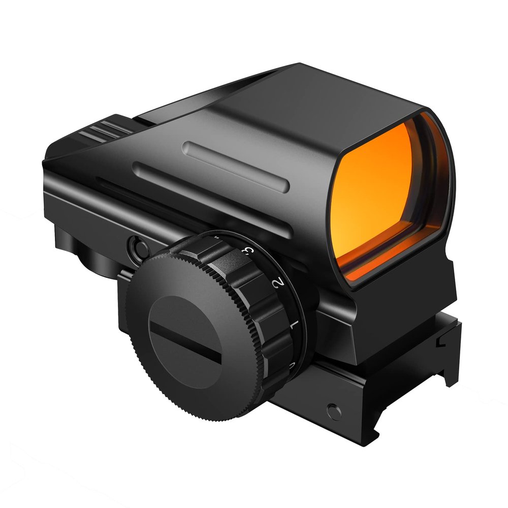 EZshoot Reflex Sight with 4 Reticles Red Dot Sight, Reflex Holographic Optic Scope with 20mm Rail Mount Absolute Co-Witness