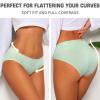 CULAYII Ladies Cotton Bikini Panties, High-Cut Full Coverage Stretch Cool Soft Womens Underwear Packs - 10 Pack, M view 3