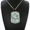 3.0" China Certified Grade A Nature Jadeite Jade Auspicious Dragon Hand Carved Necklace Pendant 2151 view 1