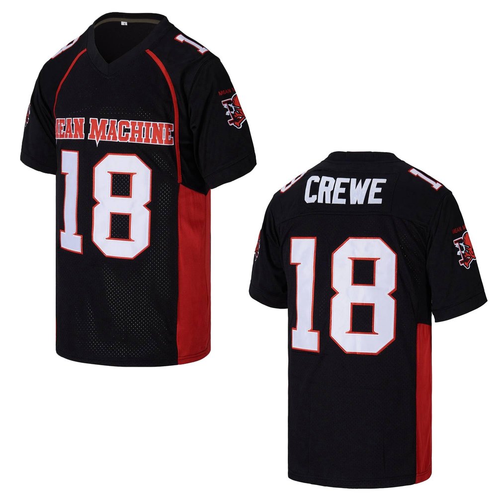Kekambas Men's #18 Paul Crewe Mean Machine The Longest Yard Movie American Football Jersey Stitched Size XXL Black