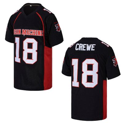 Kekambas Men's #18 Paul Crewe Mean Machine The Longest Yard Movie American Football Jersey Stitched Size M Black